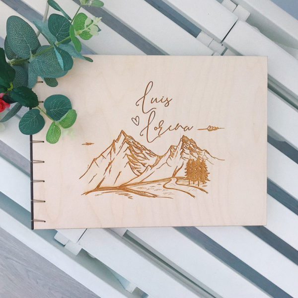 libro firmas madera