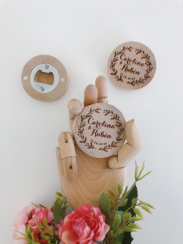 abridores madera boda
